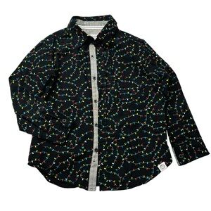 Free Planet Black Shirt with Christmas lights Multicolor Design